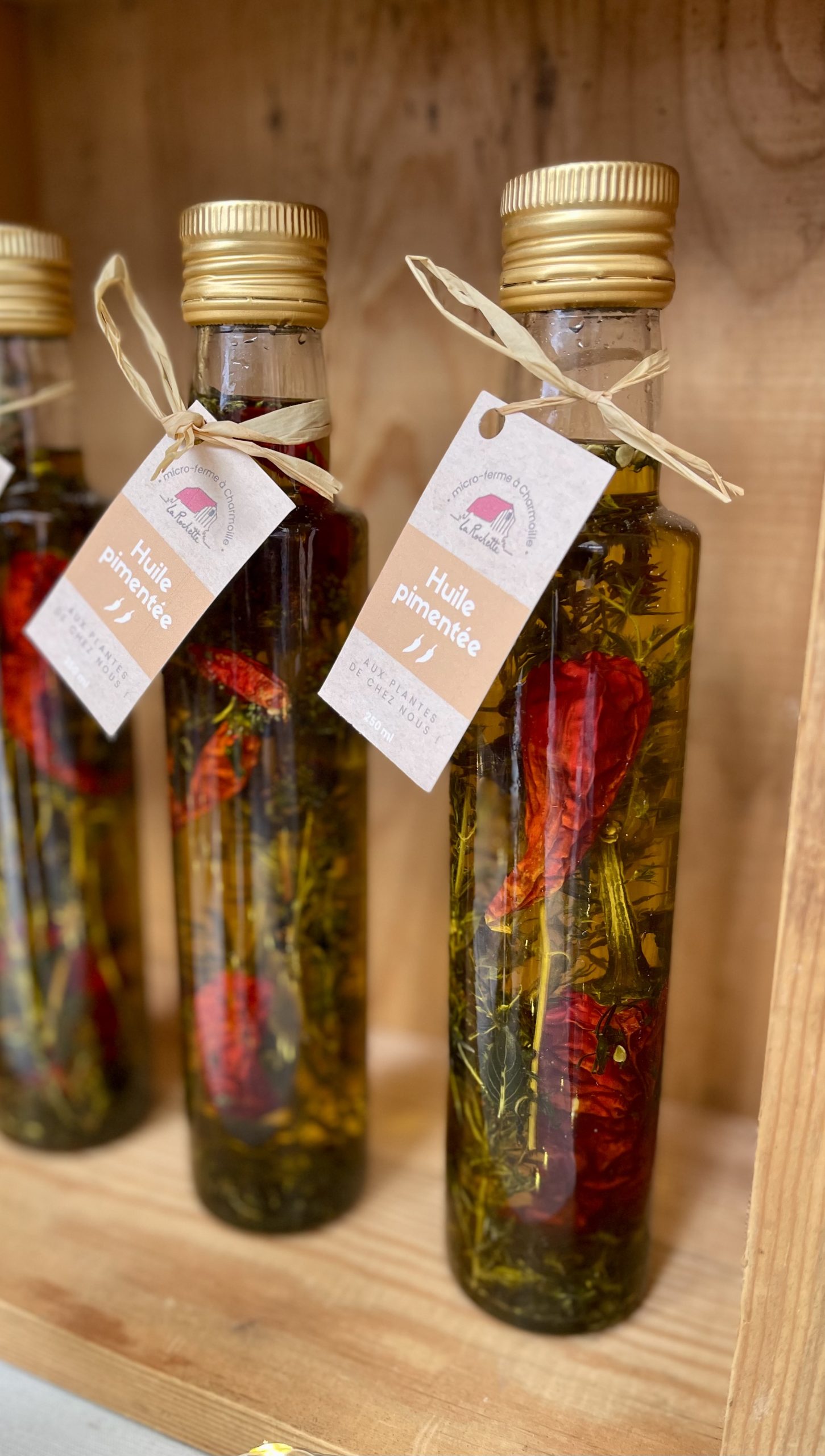 Huile d’olive pimentée